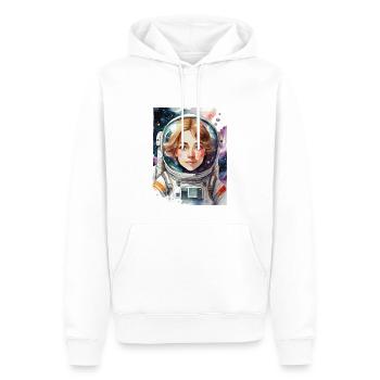 Astronautin - Männer Premium Bio Hoodie - Weiß - Vorne - Nico (187cm)