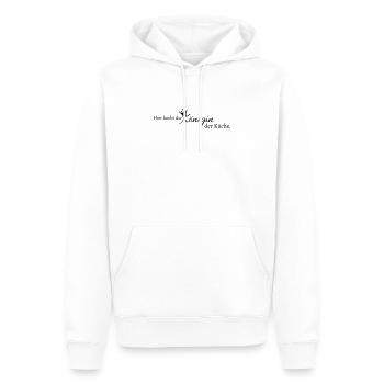 Hier kocht die Königin mit Krone - Männer Premium Bio Hoodie - Weiß - Vorne - Nico (187cm)