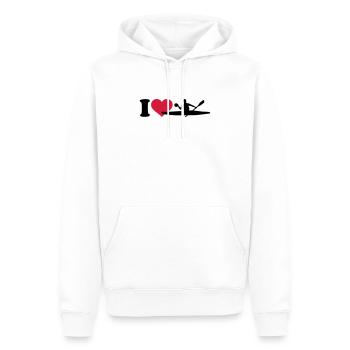 Kanupolo - Männer Premium Bio Hoodie - Weiß - Vorne - Nico (187cm)