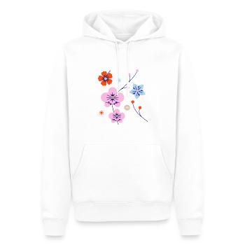 Maneki Neko, Chat, Chat chanceux, Neko, Japonais, - Sweat à capuche Premium bio Homme - blanc - Devant - Nico (187cm)