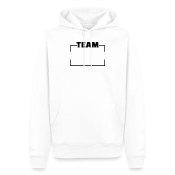 team - Men’s Premium Organic Hoodie - white - Front - Nico (187cm)