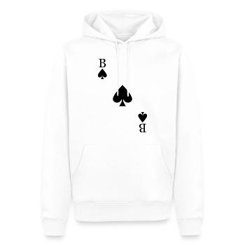 Pik Bube Spielkarte Kostüm Kartenspiel Karneval - Männer Premium Bio Hoodie - Weiß - Vorne - Nico (187cm)