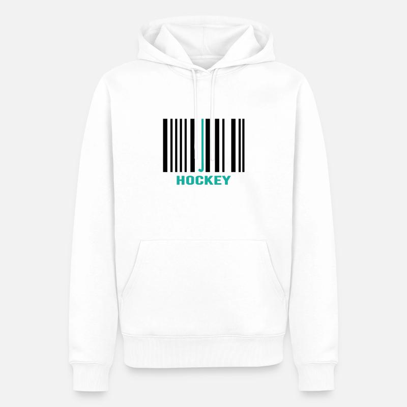 Code du hockey sur gazon - Sweat à capuche Premium bio Homme - blanc