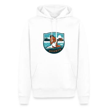 Anthony - Männer Premium Bio Hoodie - Weiß - Vorne - Nico (187cm)