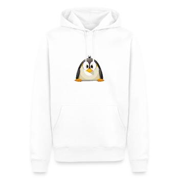 Pingouin Coup d’œil mignon Adorable drôle animal dessin animé - Sweat à capuche Premium bio Homme - blanc - Devant - Nico (187cm)