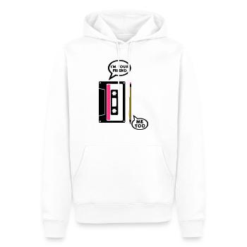 k7 grauen bleistift audiokassette my fri - Sweat à capuche Premium bio Homme - blanc - Devant - Nico (187cm)
