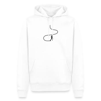 Coureur, jogger, coureur amateur - Sweat à capuche Premium bio Homme - blanc - Devant - Nico (187cm)