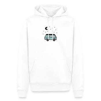 Van bei Nacht - Männer Premium Bio Hoodie - Weiß - Vorne - Nico (187cm)