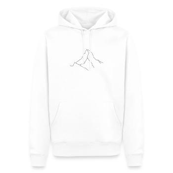 Matterhorn Schweiz - Männer Premium Bio Hoodie - Weiß - Vorne - Nico (187cm)