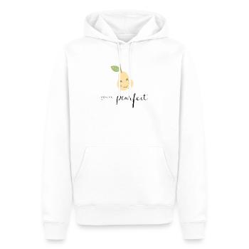Poire, sort - Sweat à capuche Premium bio Homme - blanc - Devant - Nico (187cm)