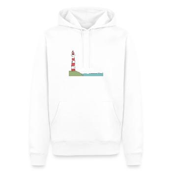 Leuchtturm Meer - Männer Premium Bio Hoodie - Weiß - Vorne - Nico (187cm)