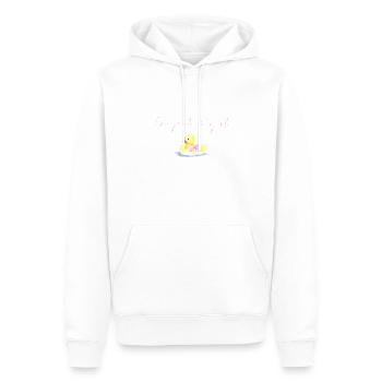 Quietschente mit Schleife - Männer Premium Bio Hoodie - Weiß - Vorne - Nico (187cm)