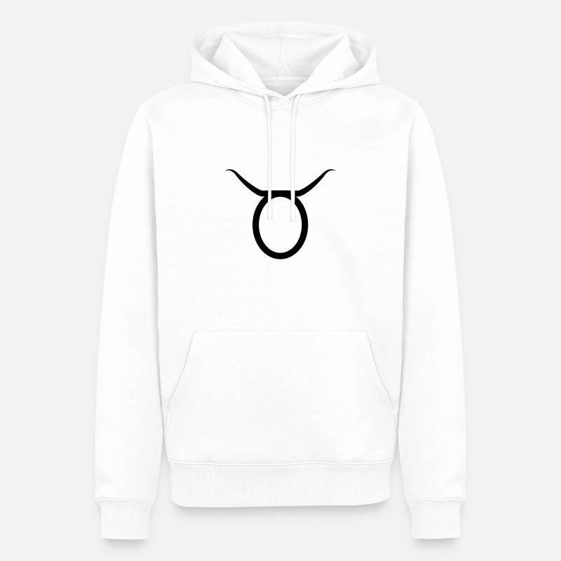 Sternzeichen Stier - Männer Premium Bio Hoodie - Weiß