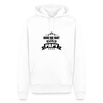 a partir de dorenavant appelez moi papy - Sweat à capuche Premium bio Homme - blanc - Devant - Nico (187cm)