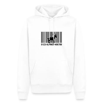 randonnée en montagne servus sommet alpiniste chèvre de montagne - Sweat à capuche Premium bio Homme - blanc - Devant - Nico (187cm)