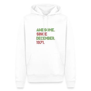 1971 Awesome Since December Christmas Ave - Männer Premium Bio Hoodie - Weiß - Vorne - Nico (187cm)