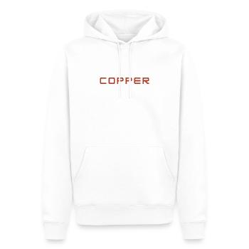 COPPER BRAND CLOTHING & ACCESSORIES - Men’s Premium Organic Hoodie - white - Front - Nico (187cm)