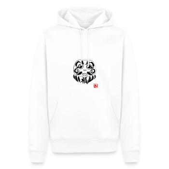 Daruma White - Men’s Premium Organic Hoodie - white - Front - Nico (187cm)
