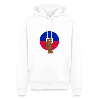 Haiti Haitianer Stolz Flagge Flaggentag I Geschenk - Männer Premium Bio Hoodie - Weiß - Vorne - Nico (187cm)