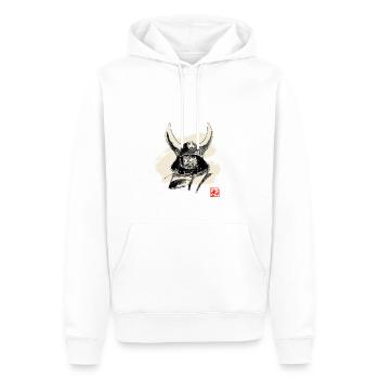 shogun - Sweat à capuche Premium bio Homme - blanc - Devant - Nico (187cm)