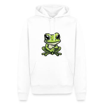Frosch Comic - Männer Premium Bio Hoodie - Weiß - Vorne - Nico (187cm)