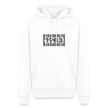 1983 anniversaire anniversaire léopard limité - Sweat à capuche Premium bio Homme - blanc - Devant - Nico (187cm)
