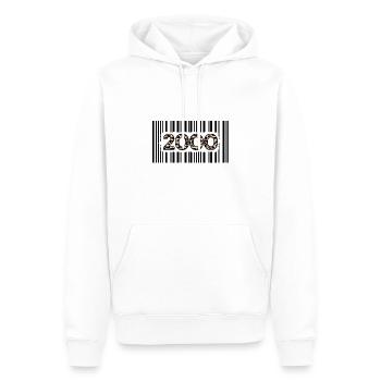 2000 geburtstag 22 jahre jubiläum barcode leopard - Männer Premium Bio Hoodie - Weiß - Vorne - Nico (187cm)