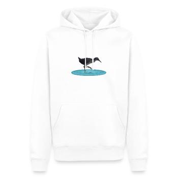Wasserralle - Männer Premium Bio Hoodie - Weiß - Vorne - Nico (187cm)