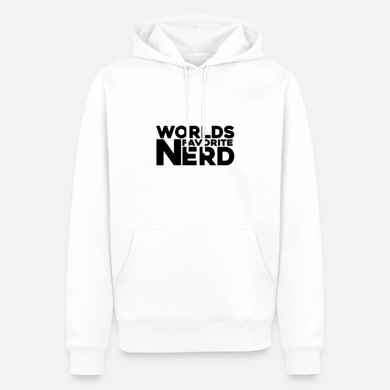 nerd coder iq server - Männer Premium Bio Hoodie - Weiß