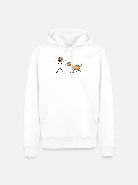 Me and Dog - Men’s Premium Organic Hoodie - white