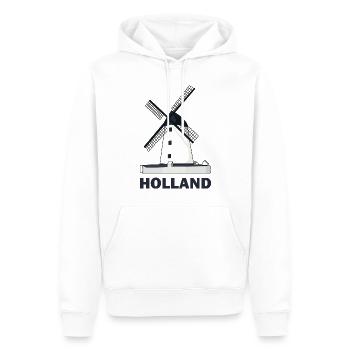 Eine Windmühle Mühle Holland - Männer Premium Bio Hoodie - Weiß - Vorne - Nico (187cm)