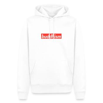 Buddhismus Meditation Spiritualität Geschenk - Männer Premium Bio Hoodie - Weiß - Vorne - Nico (187cm)