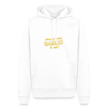 En cas de doute, dansez! - Sweat à capuche Premium bio Homme - blanc - Devant - Nico (187cm)