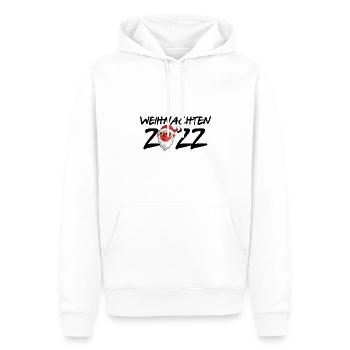 Weihnachten 2022 - Weihnachtsshirt Weihnachtsmann - Männer Premium Bio Hoodie - Weiß - Vorne - Nico (187cm)