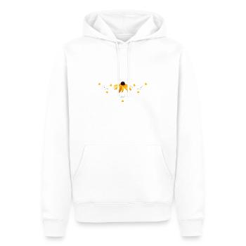Fleurs jaunes échinacée - Sweat à capuche Premium bio Homme - blanc - Devant - Nico (187cm)