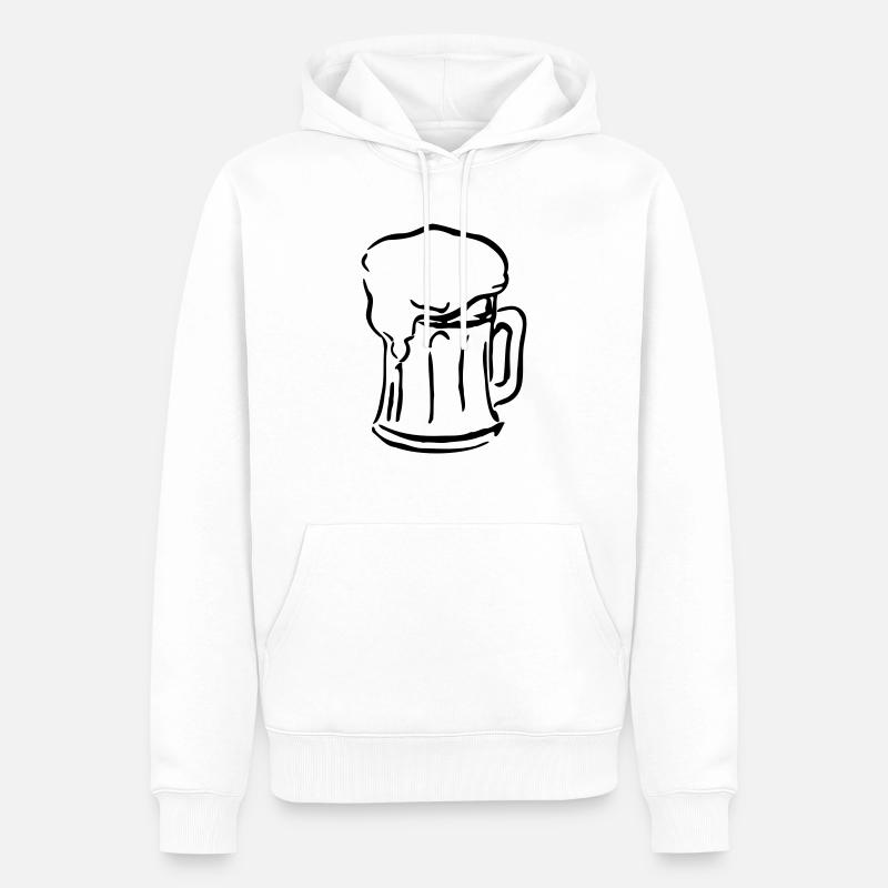 Bier - Männer Premium Bio Hoodie - Weiß