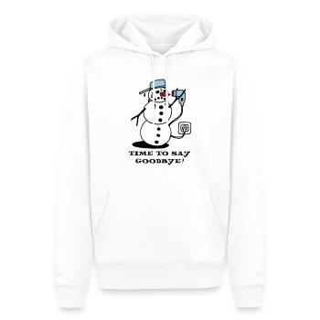 winter_ade_weiss - Sweat à capuche Premium bio Homme - blanc - Devant - Nico (187cm)