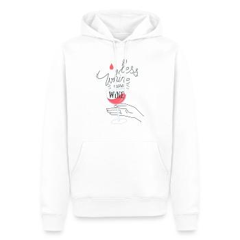 Less Whine more Wine - Männer Premium Bio Hoodie - Weiß - Vorne - Nico (187cm)