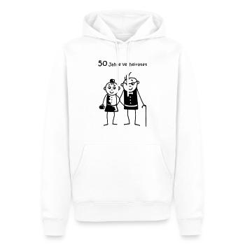 50 Jahre verheiratet - Männer Premium Bio Hoodie - Weiß - Vorne - Nico (187cm)