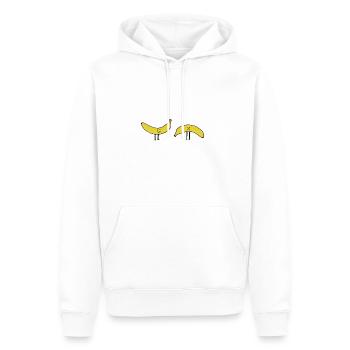 Bananes Rire Triste Heureux - Sweat à capuche Premium bio Homme - blanc - Devant - Nico (187cm)