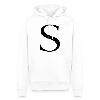 s - Männer Premium Bio Hoodie - Weiß - Vorne - Nico (187cm)