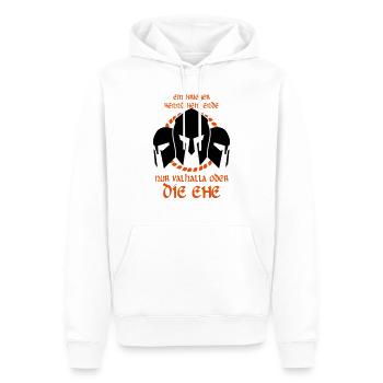 Polter Shirt Männer - Männer Premium Bio Hoodie - Weiß - Vorne - Nico (187cm)