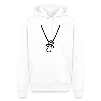 Sucette - Sweat à capuche Premium bio Homme - blanc - Devant - Nico (187cm)