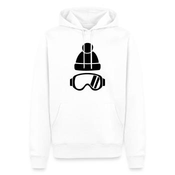 Lunettes de ski - Sweat à capuche Premium bio Homme - blanc - Devant - Nico (187cm)