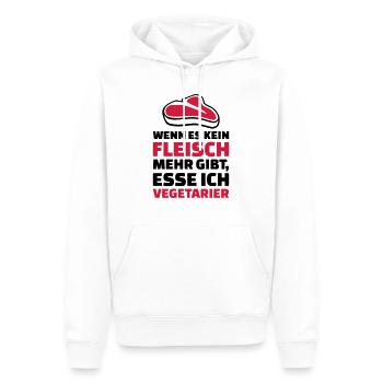 Fleisch - Männer Premium Bio Hoodie - Weiß - Vorne - Nico (187cm)
