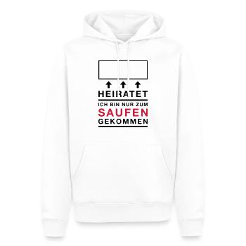 Junggesellenabschied - JGA - Saufen - Männer Premium Bio Hoodie - Weiß - Vorne - Nico (187cm)