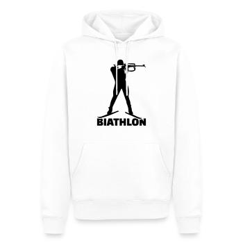 Biathlon - Men’s Premium Organic Hoodie - white - Front - Nico (187cm)