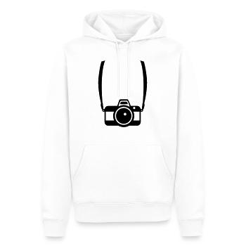 Caméra - Sweat à capuche Premium bio Homme - blanc - Devant - Nico (187cm)