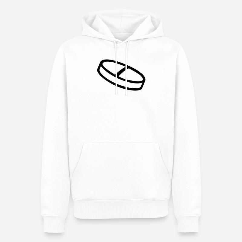 comprimé - Sweat à capuche Premium bio Homme - blanc