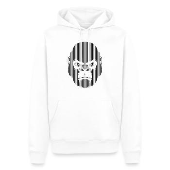 Gorilla Face Graphics - Men’s Premium Organic Hoodie - white - Front - Nico (187cm)
